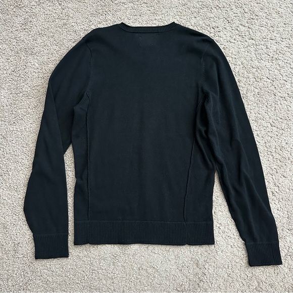 Threads & Heirs Sweater Mens Size S Knit V Neck Black - Picture 12 of 12